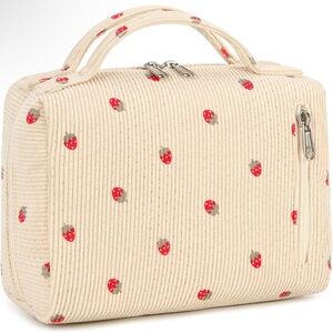 NEW Strawberry Large Cosmetic Bag